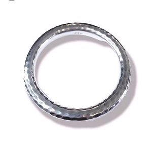 Silpada Sterling Silver 925 Hammered Wide Round Bangle Bracelet